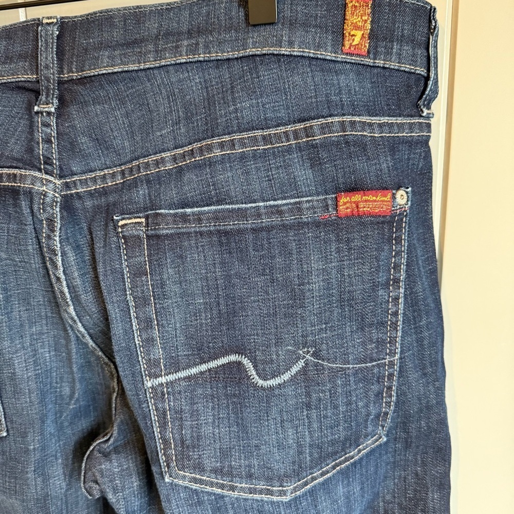 7 For All Mankind Austyn Jeans Mens 36x28 Dark Wash Straight Leg Designer Denim - Picture 4 of 13